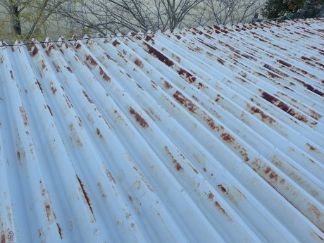 折板屋根塗装２