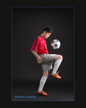サッカー少年13歳　新潟市　記念写真スタジオ