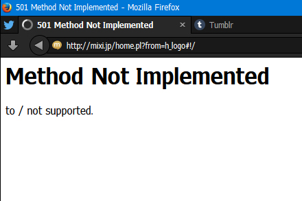 Method Not Implemented
