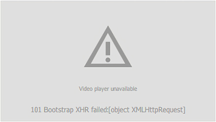 Video player unavailable